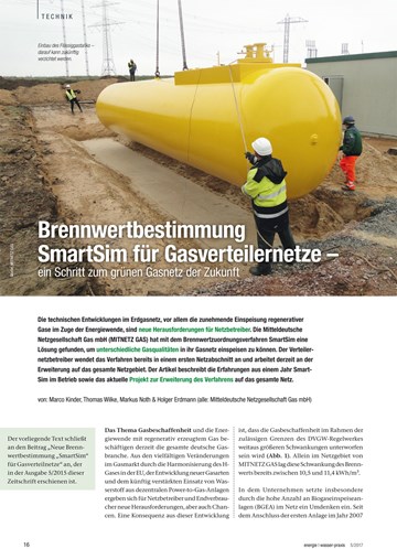 Brennwertbestimmung SmartSim für Gasverteilernetze – ein Schritt zum grünen Gasnetz der Zukunft Brennwertbestimmung SmartSim für Gasverteilernetze – ein Schritt zum grünen Gasnetz der Zukunft