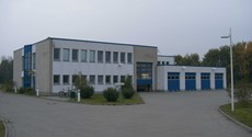 Servicecenter in Bad Düben - Außenaufnahme bei diesigem Wetter Servicecenter in Bad Düben - Außenaufnahme bei diesigem Wetter